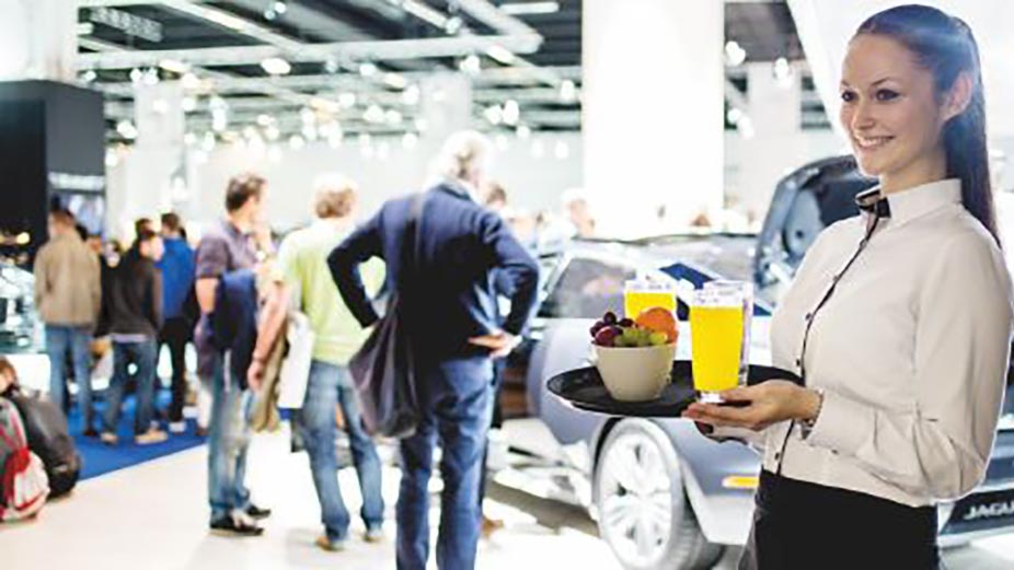 Standpersonal bei der Messe Frankfurt