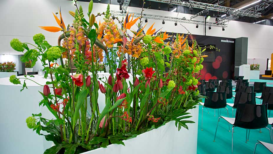 Pflanzen und Blumen bei der Messe Frankfurt